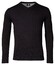 Baileys Cotton Uni V-Neck Single Knit Trui Zwart