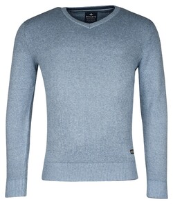 Baileys Cotton V-Neck Allover 2-Tone Pullover Light Blue