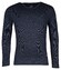 Baileys Cotton V-Neck Allover 2-Tone Trui Deep Denim Blue