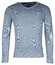 Baileys Cotton V-Neck Allover 2-Tone Trui Licht Blauw