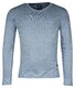 Baileys Cotton V-Neck Allover 2-Tone Trui Licht Blauw