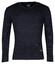 Baileys Cotton V-Neck Allover 2-Tone Trui Navy