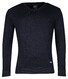 Baileys Cotton V-Neck Allover 2-Tone Trui Navy