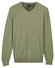 Baileys Cotton V-Neck Pullover Subtle Faux-Uni Structure Knit Trui Misty Green