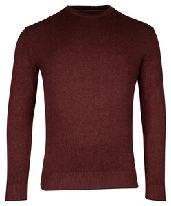 Baileys Crew Neck Allover 2-Tone Trui Deep Red
