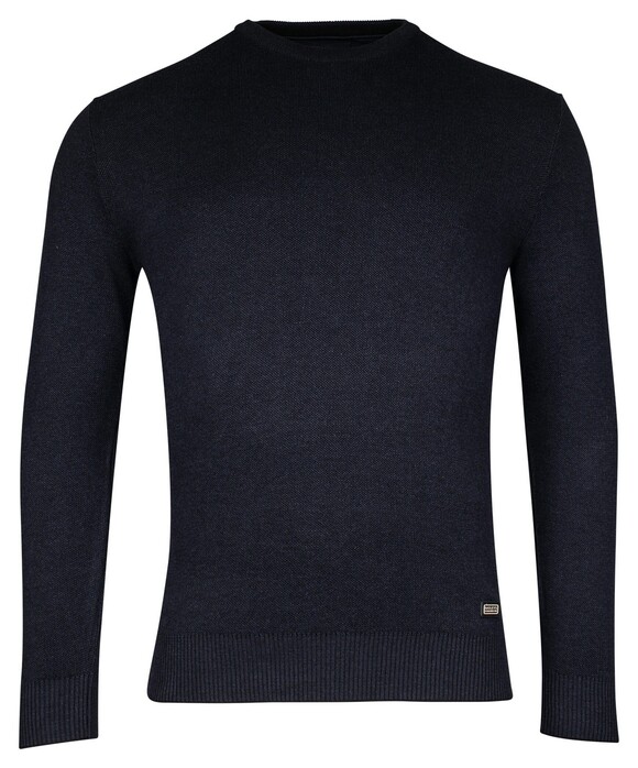 Baileys Crew Neck Allover 2-Tone Trui Navy
