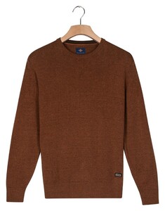 Baileys Crew Neck Allover Fine Two-Tone Texture Pullover Copper