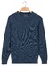 Baileys Crew Neck Allover Fine Two-Tone Texture Pullover Mid Blue