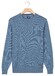 Baileys Crew Neck Allover Fine Two-Tone Texture Pullover Mid Denim Blue