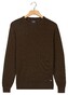 Baileys Crew Neck Allover Fine Two-Tone Texture Trui Dark Brown