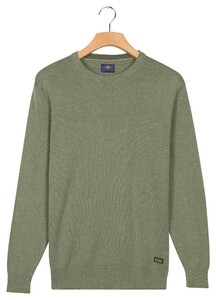 Baileys Crew Neck Allover Fine Two-Tone Texture Trui Dark Forest