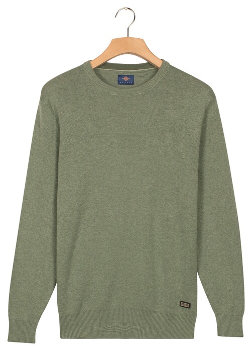 Baileys Crew Neck Allover Fine Two-Tone Texture Trui Dark Forest
