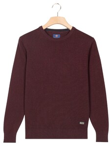 Baileys Crew Neck Allover Fine Two-Tone Texture Trui Deep Mauve
