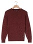 Baileys Crew Neck Allover Fine Two-Tone Texture Trui Mauve Melange