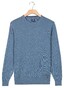 Baileys Crew Neck Allover Fine Two-Tone Texture Trui Mid Denim Blue