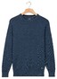 Baileys Crew Neck Allover Fine Two-Tone Texture Trui Midden Blauw