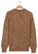 Baileys Crew Neck Allover Half Cardigan Stitch Multicolor Knit Pullover Dark Sand