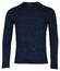 Baileys Crew Neck Allover Plated 2-Tone Jacquard Trui Navy