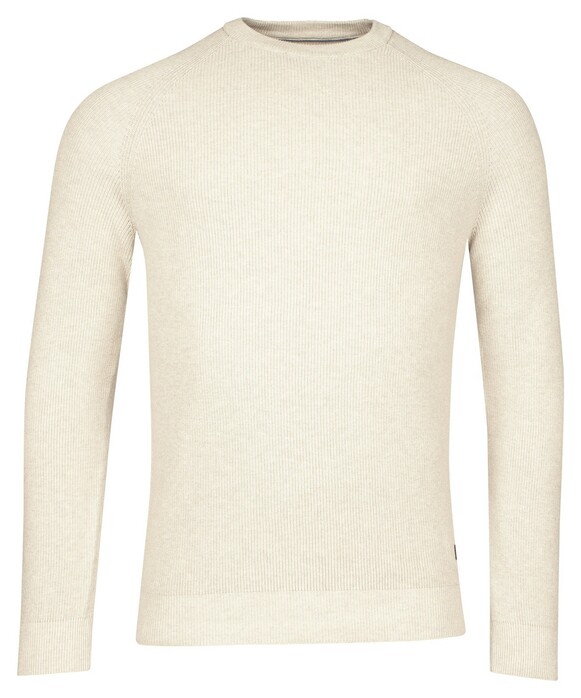 Baileys Crew Neck Allover Rib Knit Trui Kitt Melange