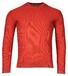 Baileys Crew Neck Allover Structure Knit Pullover Dark Coral Melange