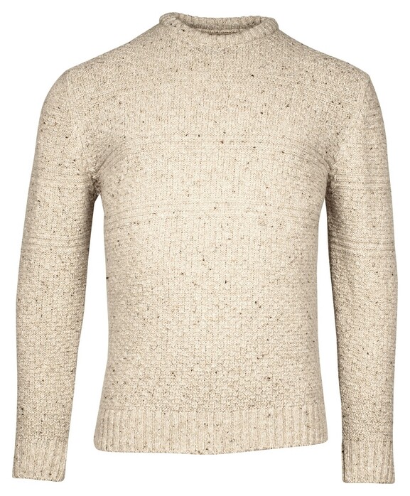 Baileys Crew Neck Allover Structure Knit Trui Kitt