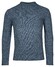 Baileys Crew Neck Allover Structure Knit Trui Mid Denim Blue