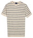 Baileys Crew Neck Breton Stripe Short Sleeve Trui Marshmallow