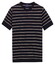 Baileys Crew Neck Breton Stripe Short Sleeve Trui Navy