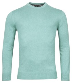 Baileys Crew Neck Cotton Single Knit Trui Olive Melange