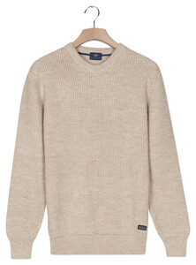 Baileys Crew Neck Extra Long Sleeve Half Cardigan Stitch Pullover Marshmallow