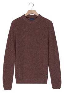 Baileys Crew Neck Mouliné Rib Structure Twisted Colors Pullover Light Mauve