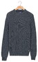 Baileys Crew Neck Mouliné Rib Structure Twisted Colors Trui Faded Denim Blue