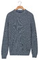 Baileys Crew Neck Mouliné Rib Structure Twisted Colors Trui Soft Blue