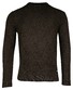 Baileys Crew Neck Plated Large V-Shape Structure Knit Trui Donker Groen