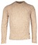 Baileys Crew Neck Plated Large V-Shape Structure Knit Trui Off White