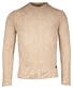 Baileys Crew Neck Plated Large V-Shape Structure Knit Trui Off White