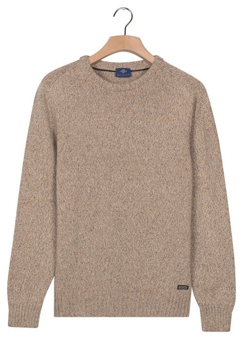 Baileys Crew Neck Pullover Multicolor Single Knit Dark Sand