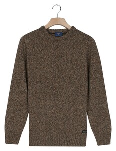 Baileys Crew Neck Pullover Multicolor Single Knit Trui Coffee Brown