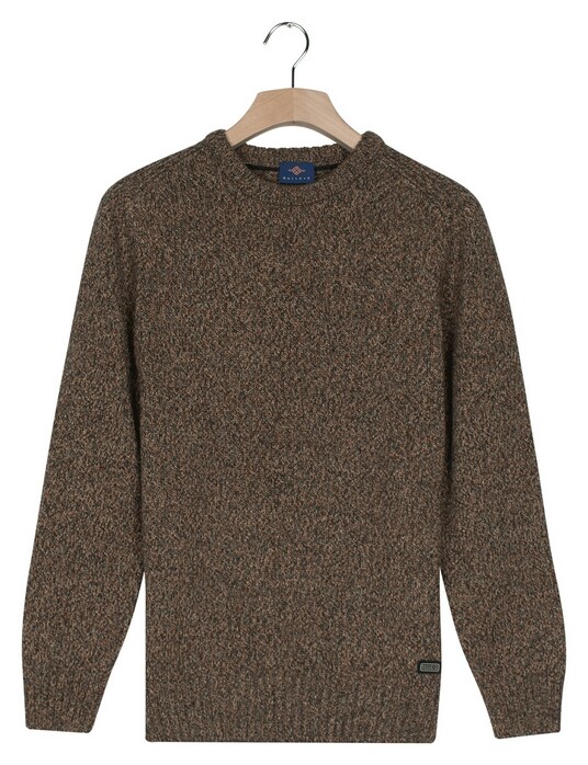 Baileys Crew Neck Pullover Multicolor Single Knit Trui Coffee Brown