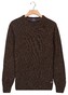 Baileys Crew Neck Pullover Multicolor Single Knit Trui Donker Bruin