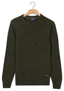 Baileys Crew Neck Pullover Multicolor Single Knit Trui Donker Groen