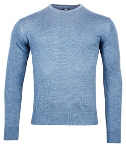 Baileys Crew Neck Pullover Single Knit Uni Merino Light Blue