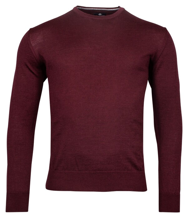 Baileys Crew Neck Pullover Single Knit Uni Merino Trui Bordeaux