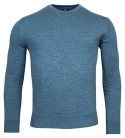 Baileys Crew Neck Pullover Single Knit Uni Merino Trui Raf Blue