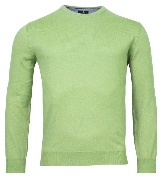 Baileys Crew Neck Single Knit Pima Cotton Pullover Mid Green
