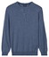 Baileys Crew Neck Solid Color Cotton Knit Trui Dark Denim Blue