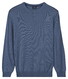 Baileys Crew Neck Solid Color Cotton Knit Trui Dark Denim Blue