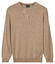 Baileys Crew Neck Solid Color Cotton Knit Trui Taupe