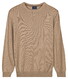 Baileys Crew Neck Solid Color Cotton Knit Trui Taupe