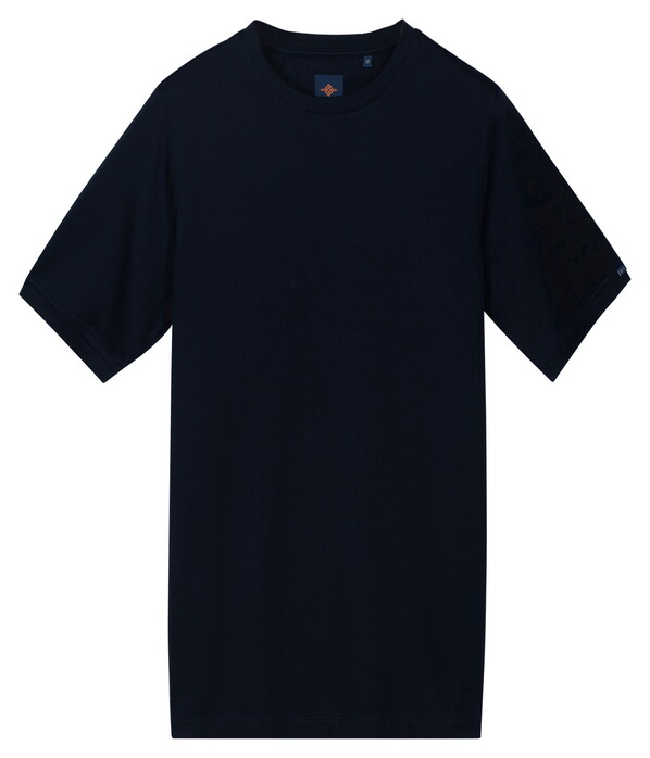 Baileys Crew Neck Subtle Two-Tone T-Shirt Dark Blue